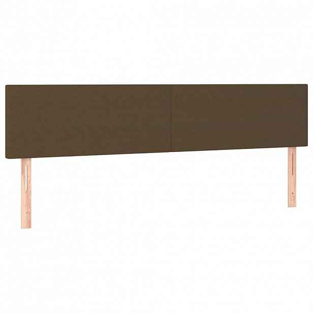 vidaXL Čela postele tmavě hnědá 160x5x78/88 cm látka