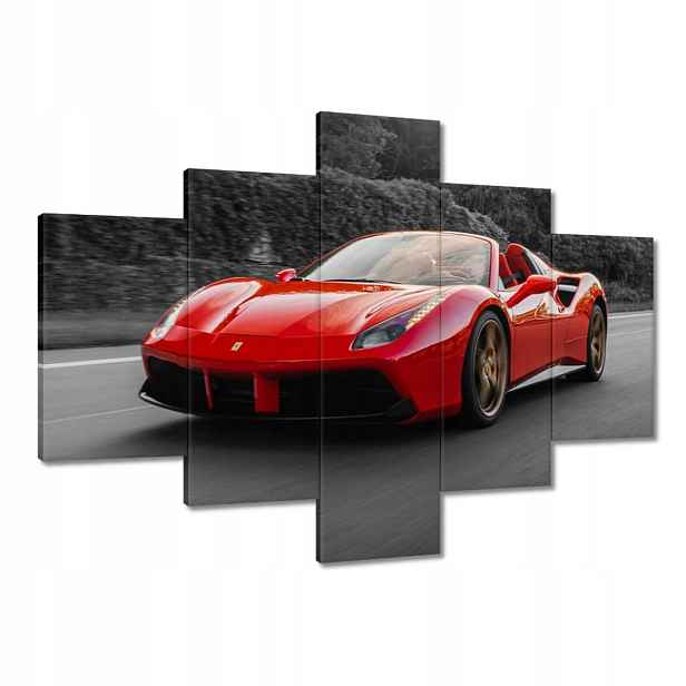 Obrazy 100x70 Červené Ferrari Fura