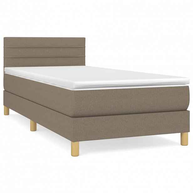 vidaXL Box spring postel s matrací taupe 90x190 cm textil