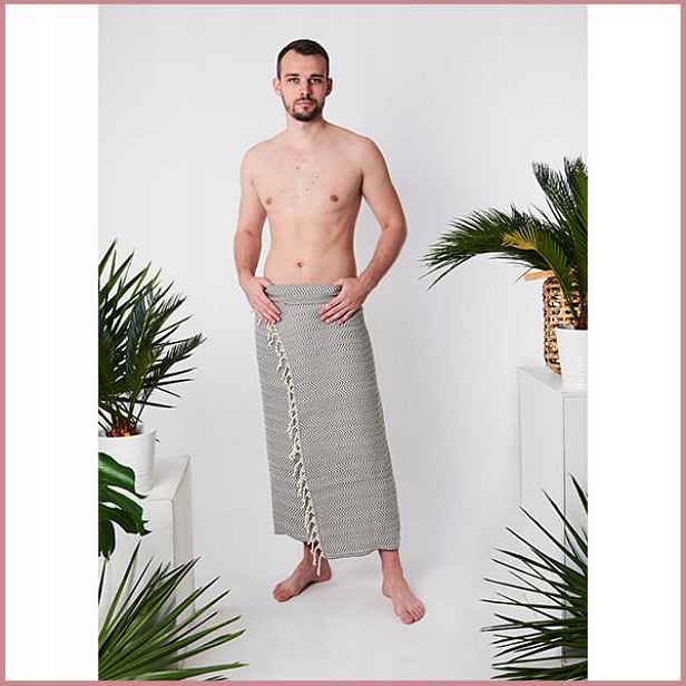 Hammam osuška Damla 100% bavlna Yeye šedá