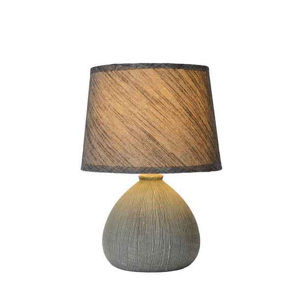 Šedá stolní lampa Ramzi E14 40W Lucide, keramické stínítko