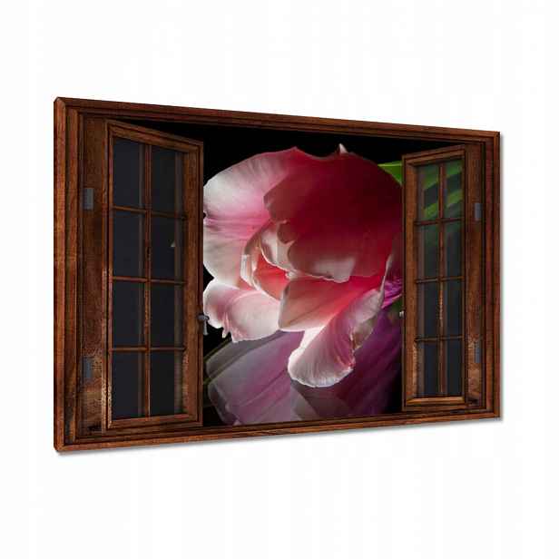 Obrazy 120x80 Růžový květ Tulipán