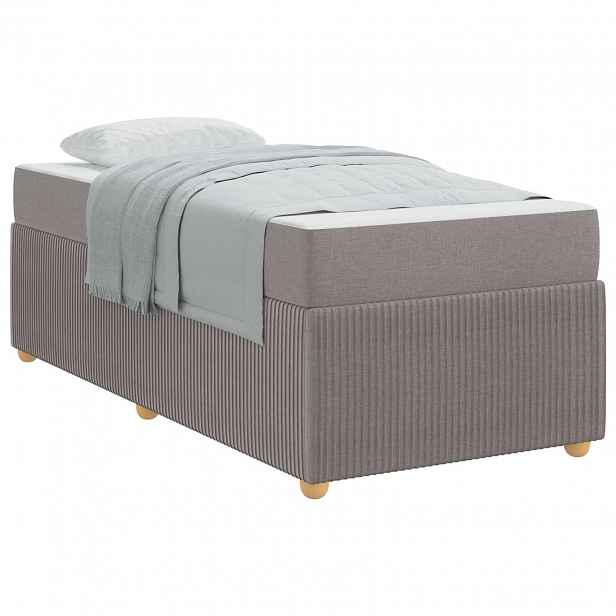 vidaXL Rám postele Taupe 100 x 200 cm textil