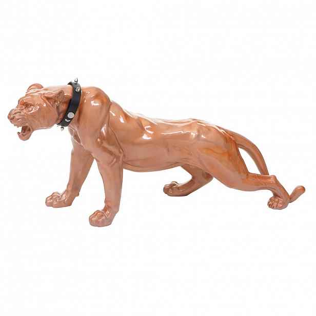 MCW DEKO FIGURKA PANTHER S OBOJKEM Hnědá