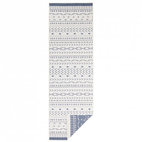 Modro-krémový venkovní koberec Bougari Kuba, 350 x 80 cm