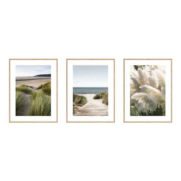 Obrazy v sadě 3 ks 30x40 cm Beach – knor