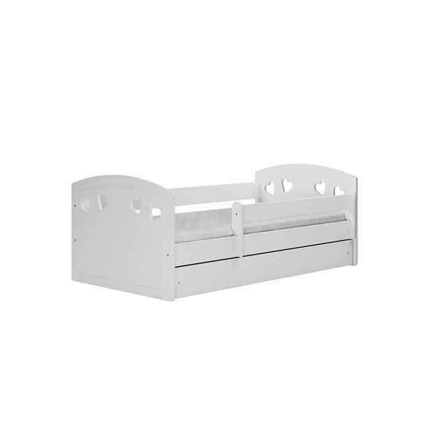 RAUMHIRSCH FURNITURE DĚTSKÁ POSTEL JULIA se zásuvkou a matrací, bílá, 90/65/144