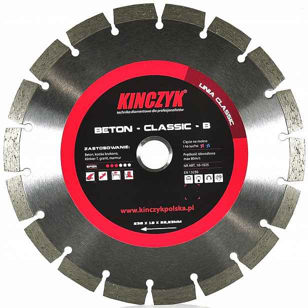 Řezací Kotouč Na Betonu Classic-b 350 x 12 x 25,4 Kinczyk 10-1027