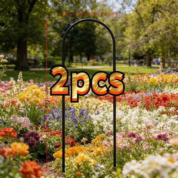 TEMU 2ks Kovová U-mřížka pro popínavé rostliny, Nerezavějící a odolná U-obalenková konstrukce, Speciální zahradní opora pro květináčové popínavé
