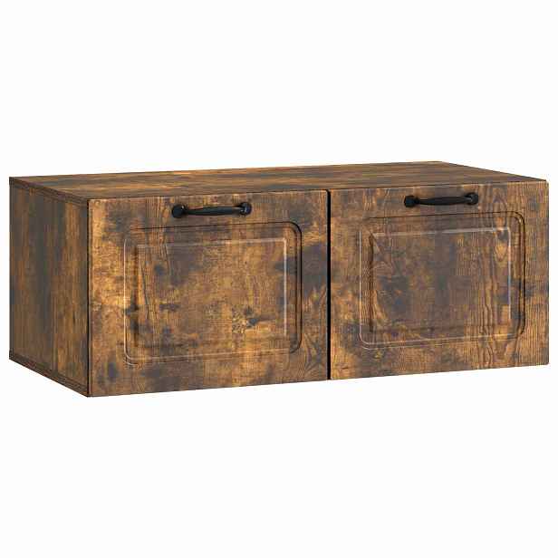 vidaXL Nástěnná TV skříň Nástěnný Kouřový dub 78,5 x 41 x 30 cm