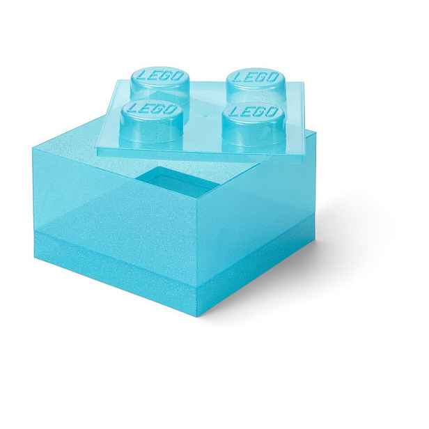 Světle modrý plastový dětský úložný box 25x25x18 cm – LEGO®