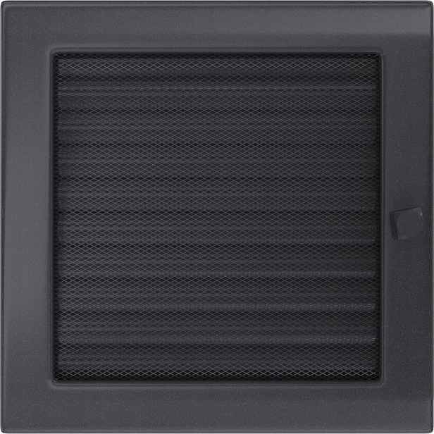Ventilační mřížka 22x22 grafitová s žaluzií