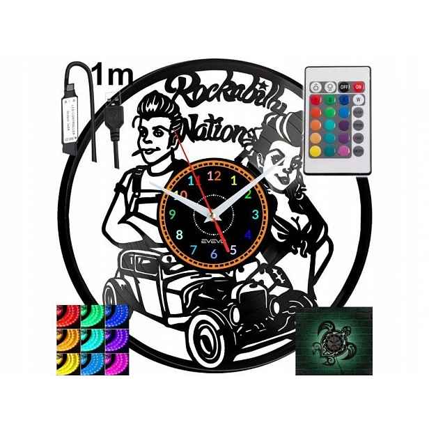 Rockabilly Dárek pro milovníka Originální Nástěnná Dekorace z desky