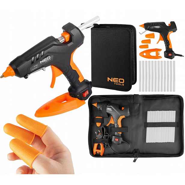 Pistole na lepení horkého lepidla sada pouzdro s lepidlem 60W 100W 11mm Neo