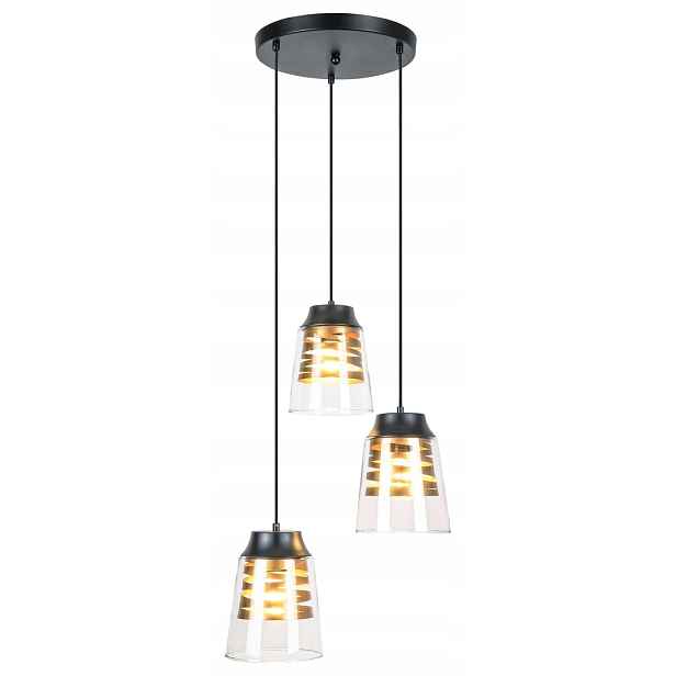 Závěsné svítidlo E27 3x60W, matná černá barva 3545 Zenaida Rabalux