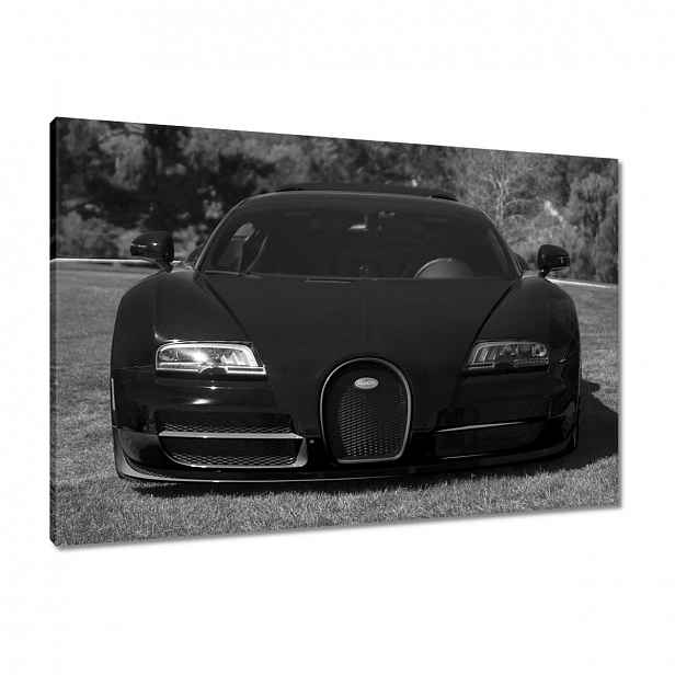 Černé obrazy Bugatti Auto 90x60