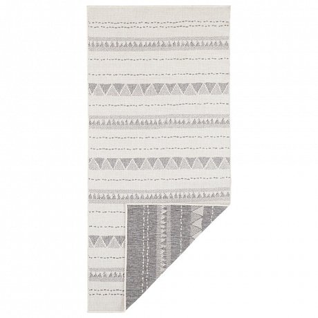 Šedo-krémový venkovní koberec Bougari Bahamas, 80 x 350 cm