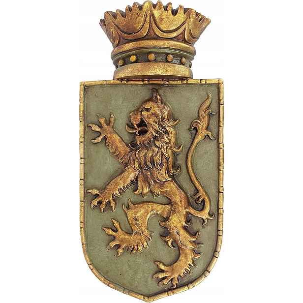 Stěnový šidítko socha lev erb 37 cm dárek