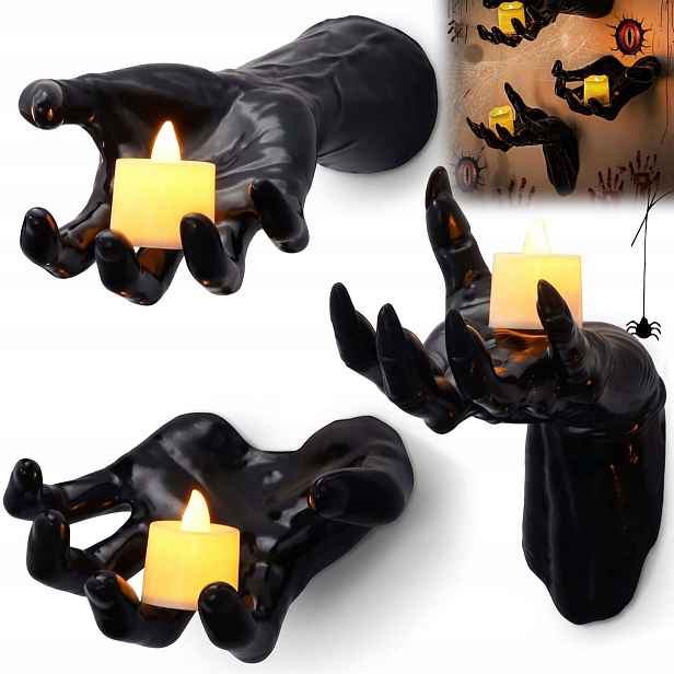 Ruka Věšák Držák Halloween Dekorace 3 Ks Ruce, Montáž Na Stěnu
