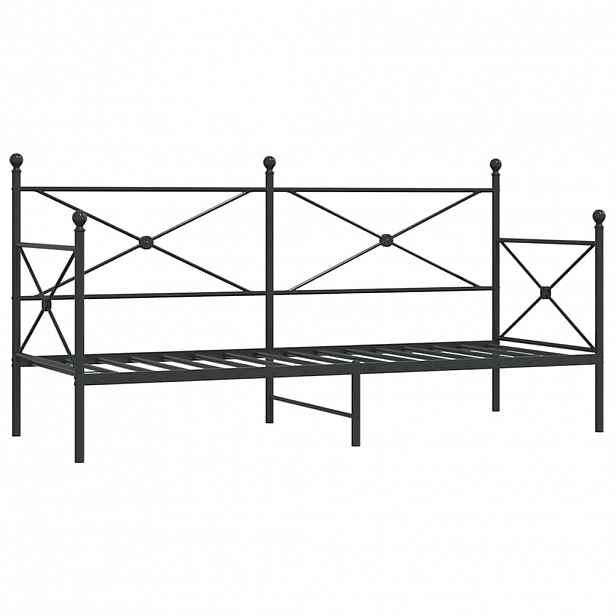 vidaXL Válenda bez matrace černá 80x200 cm ocel