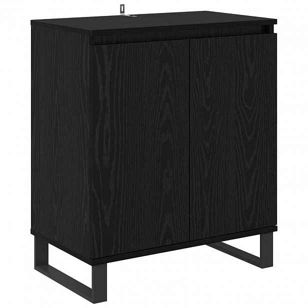 vidaXL Servírovací skříň Černý dub 60 x 35 x 70 cm Kompozitní dřevo