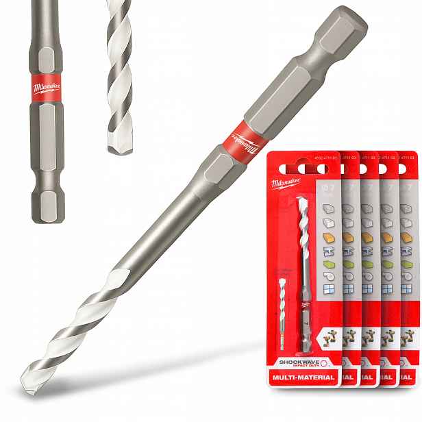 5 x Vrták vrták 7 mm 108x45 Betonu Z Slinuté Dlažby Dřeva H1-P