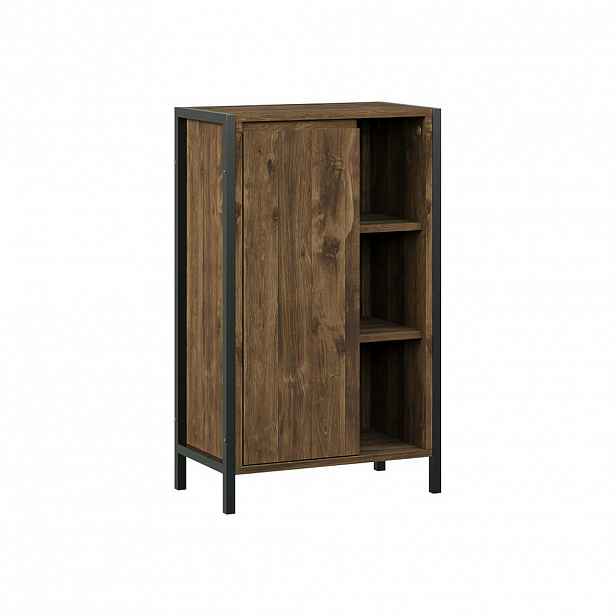 Vicco STŘEDNÍ SKŘÍŇKA Naola Dub/černá 50 x 80 cm se 7 přihrádkami