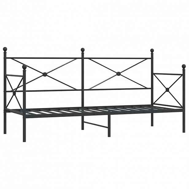 vidaXL Válenda bez matrace černá 90x200 cm ocel