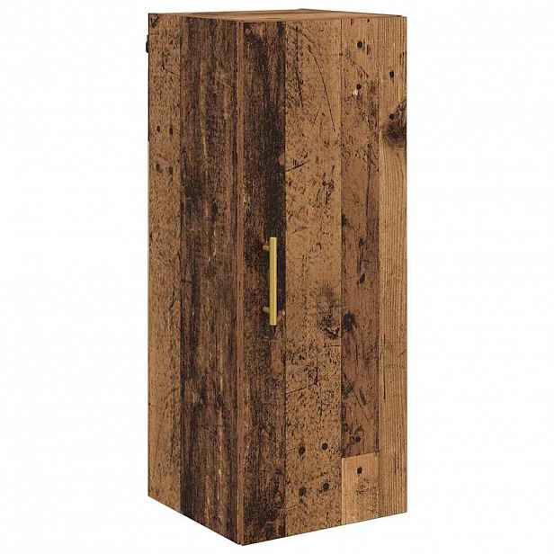 vidaXL Nástěnná skříňka Staré dřevo 34,5 x 34 x 90 cm Kompozitní dřevo