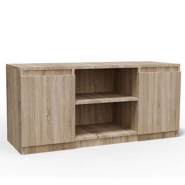 MASSENO TV STOLEK MERAVIGLIA, 120x40x55 cm s 2 dvířky, dub Sonoma