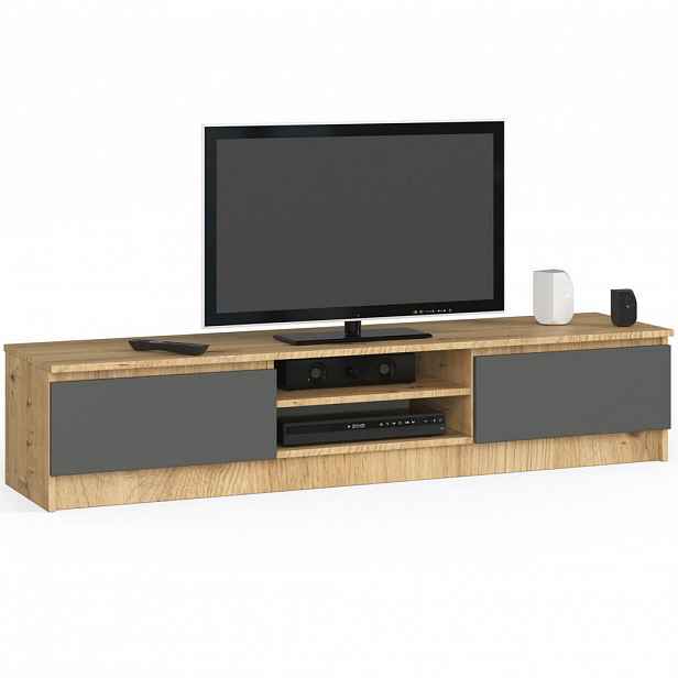 RAUMHIRSCH FURNITURE LOWBOARD dub Artisan, grafitově šedý 33/160/40
