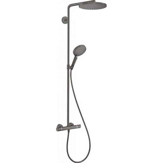 Sprchový systém Hansgrohe Raindance S s termostatickou baterií kartáčovaný černý chrom 28823340