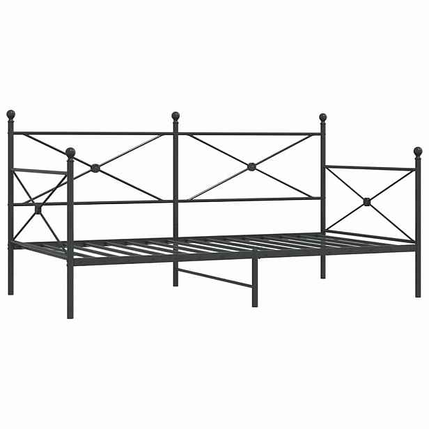 vidaXL Válenda bez matrace černá 100x190 cm ocel