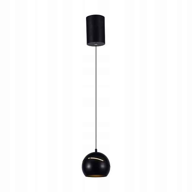 Závěsná Led lampa bodová koule černá nad stůl ostrov bar 3000K V-tac