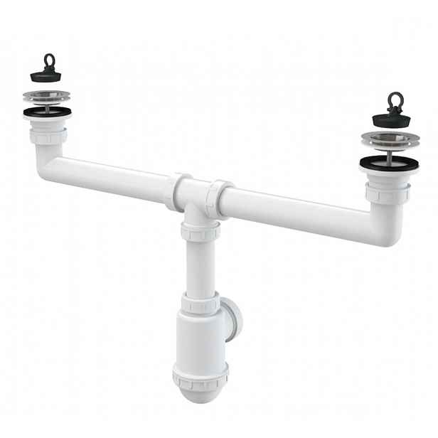 Alca - Sifon pro dvoudřez, průměr 70 mm, plast A449-DN50/40