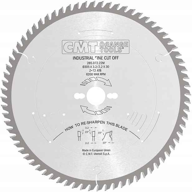 Cmt Pila Hm na dřevo 315x30x72Z /řezání napříč