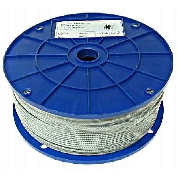 Ocelové Lano Pozinkované V Pvc Opletení 3.0 MM 6*7 200 Mb 200 Mb
