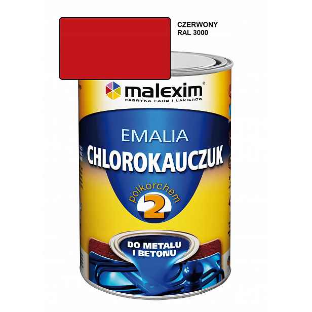 Smaltovaný chlorkaučuk 10L Červený Ral 3000