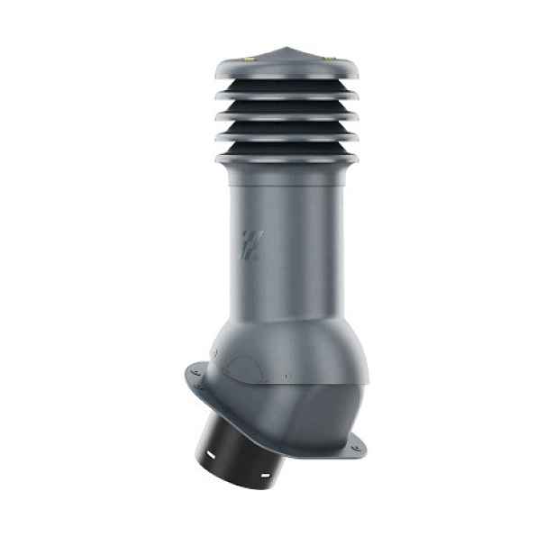 Větrací komín HiVent pro plechovou střešní krytinu, profil H, průměr 150 mm, antracit