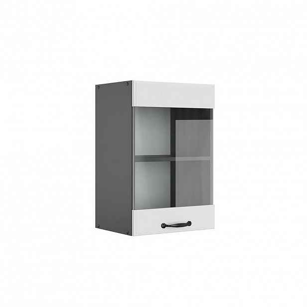 Vicco SKLENĚNÁ KUCHYŇSKÁ SKŘÍŇKA R-Line Bílý venkovský dům 40 cm