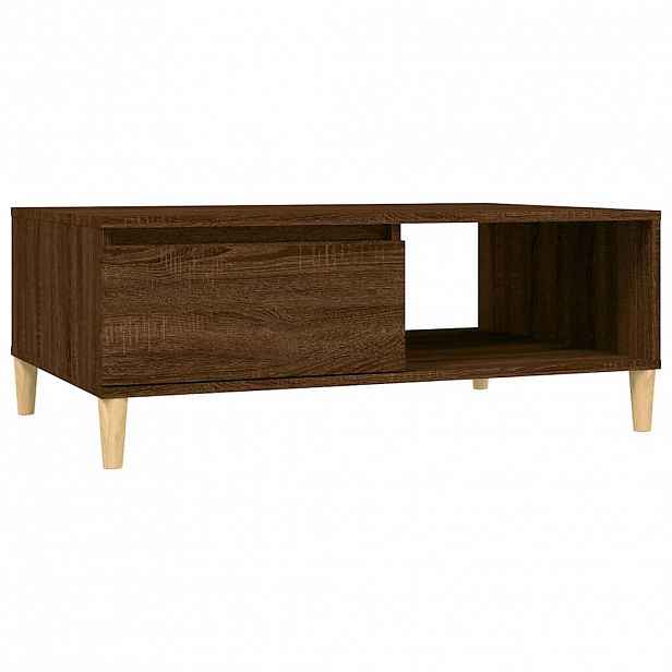 vidaXL Konferenční stolek hnědý dub 90 x 60 x 35 cm kompozitní dřevo