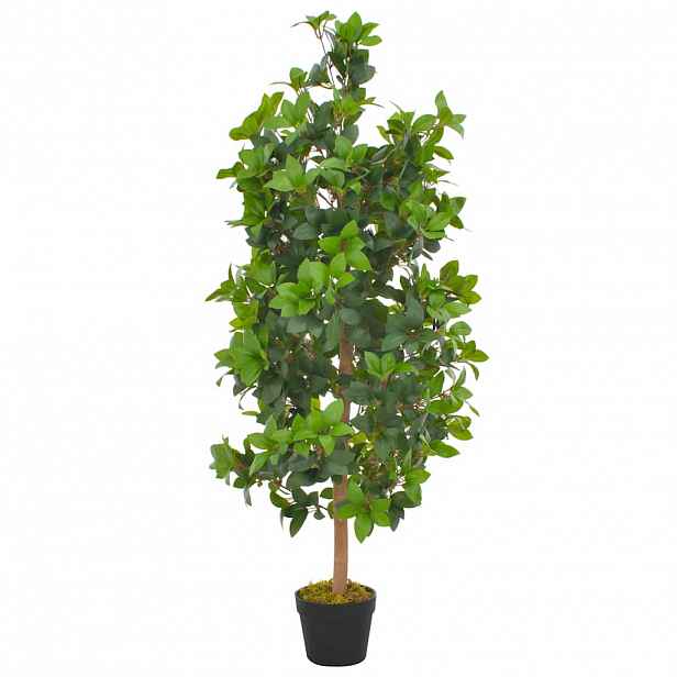 vidaXL Umělá rostlina vavřín vznešený s květináčem zelená 120 cm