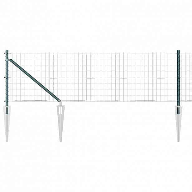 vidaXL Evropský plot se hroty 50 x 0,4 m Ocel potažená PVC Zelená