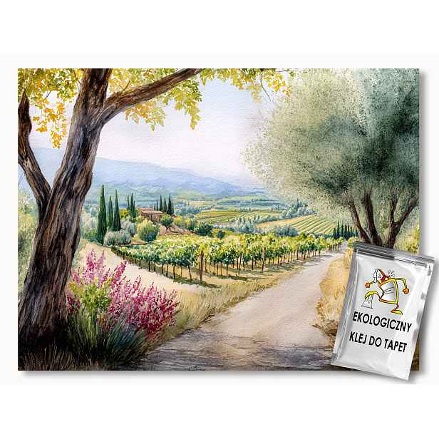 Fototapeta Flizelina Krajina Itálie Toskánsko Vinice Vila 254x184 130g