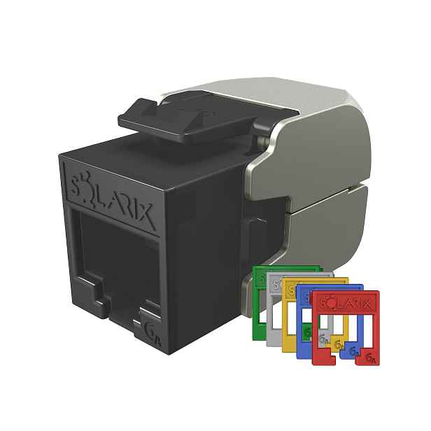 Keystone RJ45 Solarix CAT6A UTP samořezný RAL barevné moduly