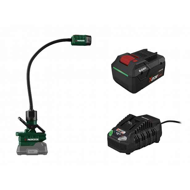 Parkside® Aku bodové LED světlo Plssa 20-Li A1, Smart 8 Ah