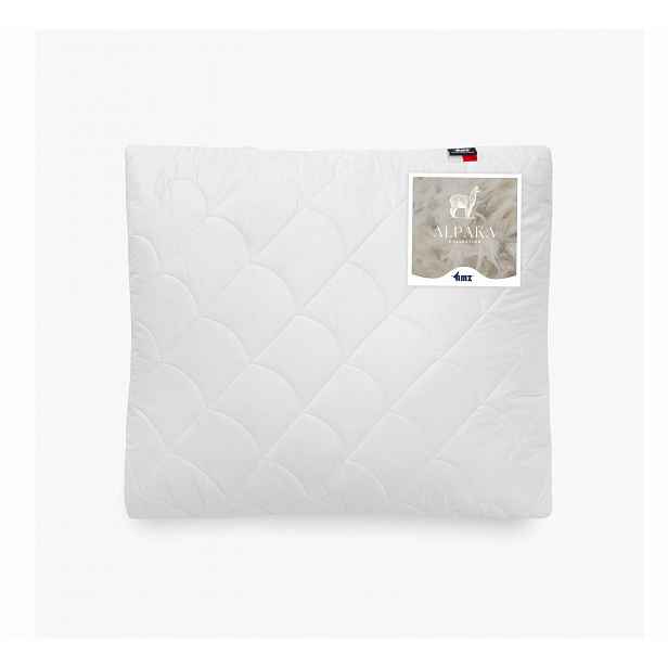 Polštář vlněný 70x80 bílý prošívaný bez zipu 1600 g Alpaka
