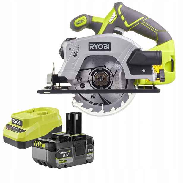 Ryobi Akumulátorová Kotoučová Pila RWSL1801M Kotoučová Pila 18V Nabíječka 5Ah