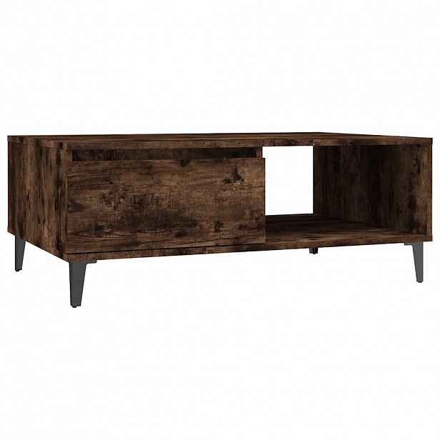 vidaXL Konferenční stolek kouřový dub 90 x 60 x 35 cm kompozitní dřevo