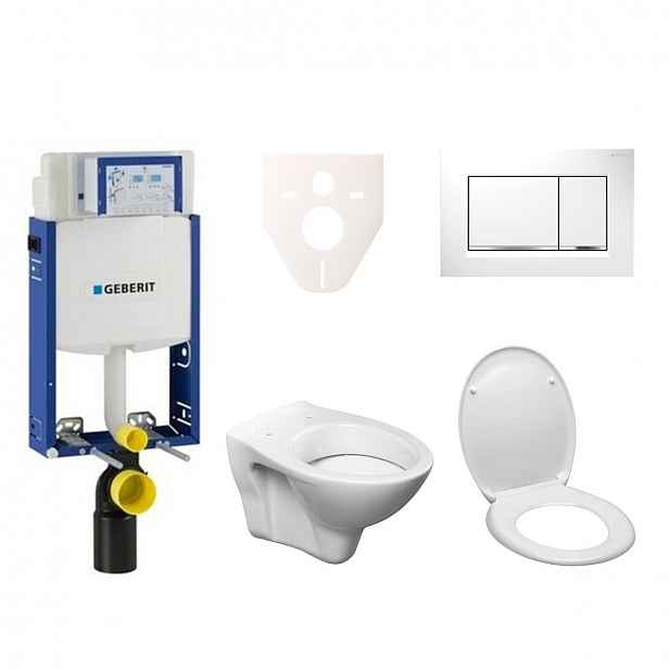 Závěsný set WC S-line + modul Geberit Kombifix s tlačítkem Sigma 30 (bílá/chrom lesk) 110.302.00.5 ND5